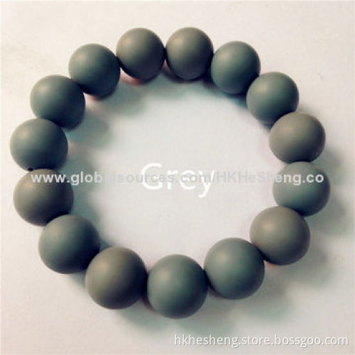 2014 Characteristic Charming Silicone Teething Beads, Food-grade and BPA-free